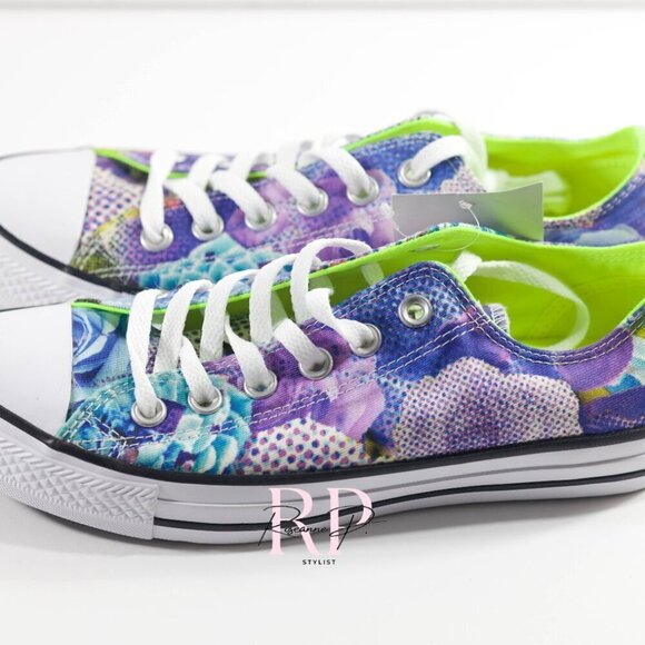 Converse All Star Chuck Taylor OX Digital Floral Sneaker SZ 7 - Picture 4 of 5